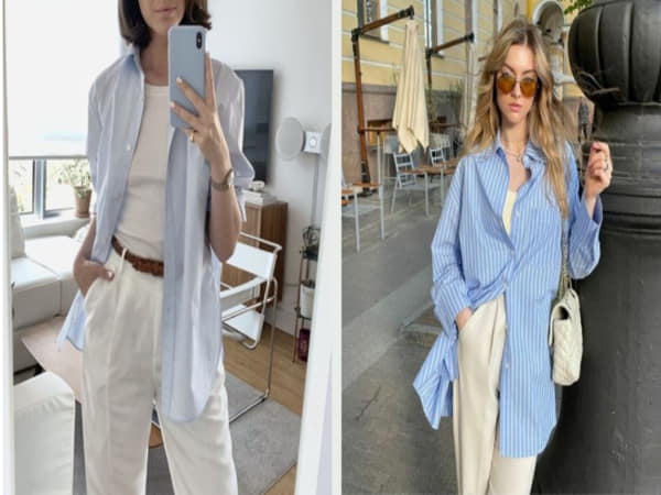 Màu sắc phù hợp khi phối đồ với áo sơ mi sọc xanh