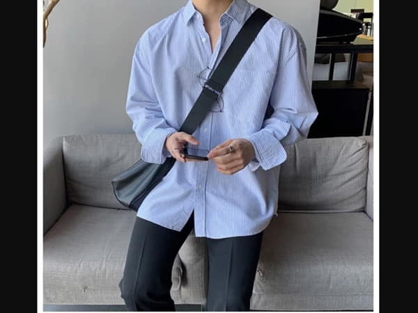 Các cách phối đồ với áo sơ mi sọc xanh cho Nam