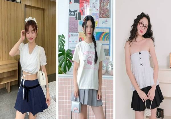 Khéo léo phối đồ với chân váy xếp ly ngắn cho mùa hè